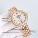 AAA replica Omega De Ville rose gold diamond bezel pearl shell face ladies watch (2)_th.jpg